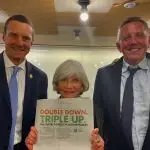 (L to R) Bruce Douglas, CEO, GRA; Laurence Tubiana, CEO, European Climate Foundation; Ben Backwell, CEO,GWEC;